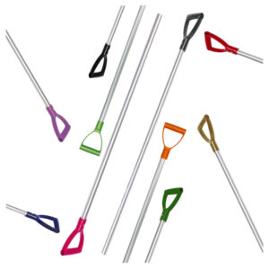 Mestvork steel alum. L115cm. D25.mm zwart handvat