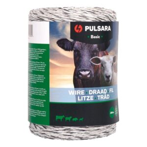 Pulsara schrikdraad Basic wit rol 200 mtr.