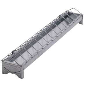 Voertrog kip metaal 50 cm.