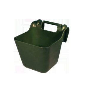 Voerbak groen met kunststof ophangbeugel 13,5 ltr.