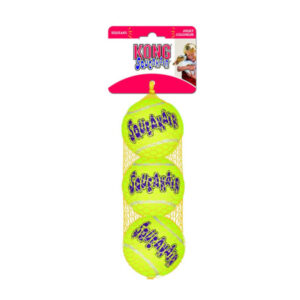 KONG Air squeaker ball Geel Medium Ø6 cm 3 stuks